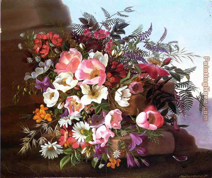 Wildflowers painting - Adelheid Dietrich Wildflowers art painting